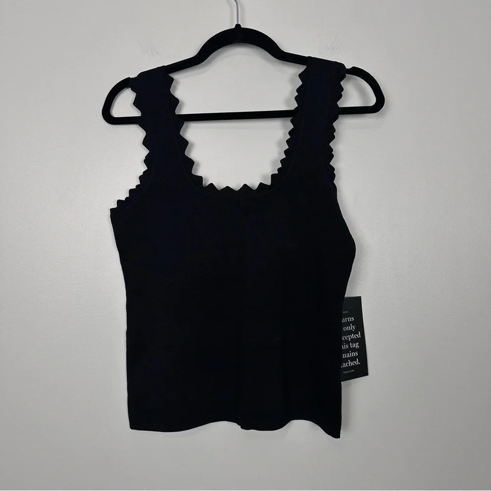 TUCKERNUCK Black Ric Rac Compression Tank - Picture 10 of 11